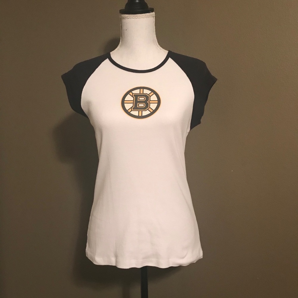 Boston Bruins cap sleeve fitted t-shirt
